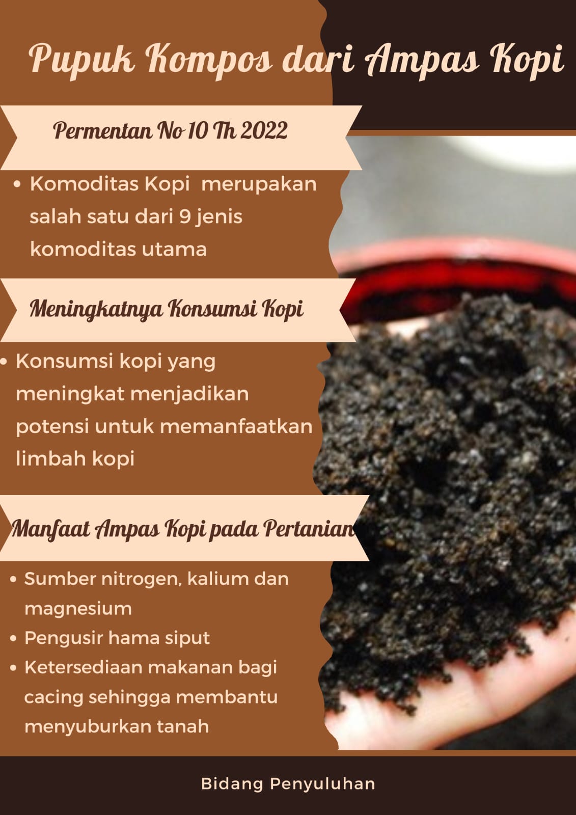 Pupuk dari ampas kopi